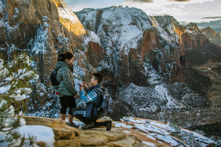 couple on angels landing